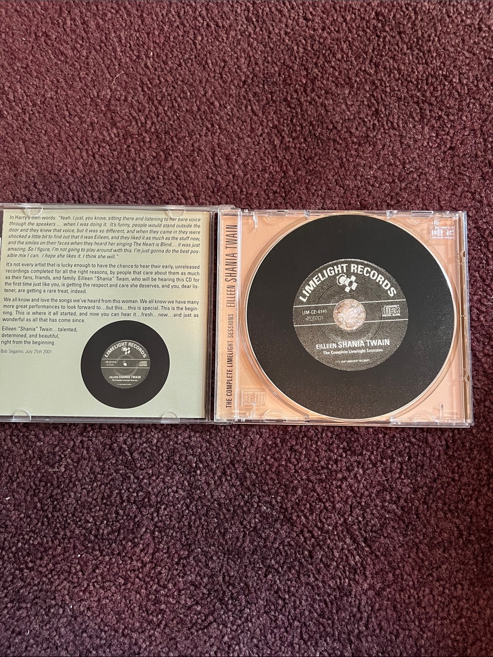 Limelight CD with Black Disc and Peach Inlay